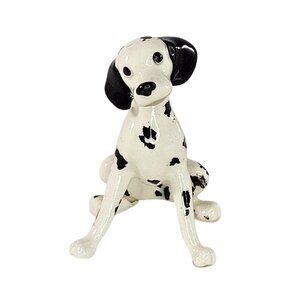 Hagen Renaker Dalmatian Sitting Miniature Figurine Spotted Dog Vintage Ceramic